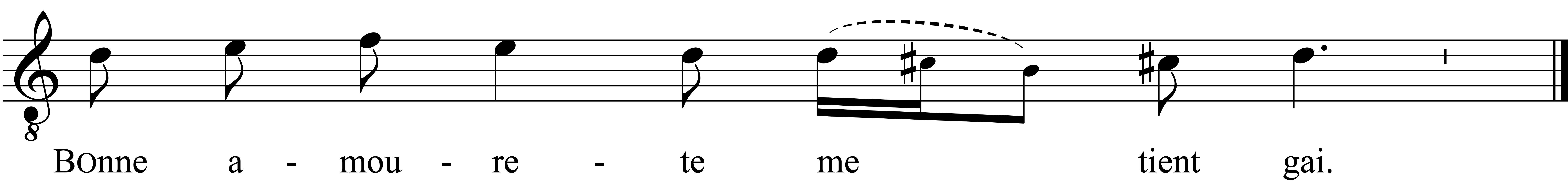 Refrain musical notation